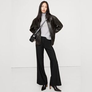 NWT Banana Republic Mid Rise Flare Stretch Wool Blend Pant Sz 6/P (#828950)